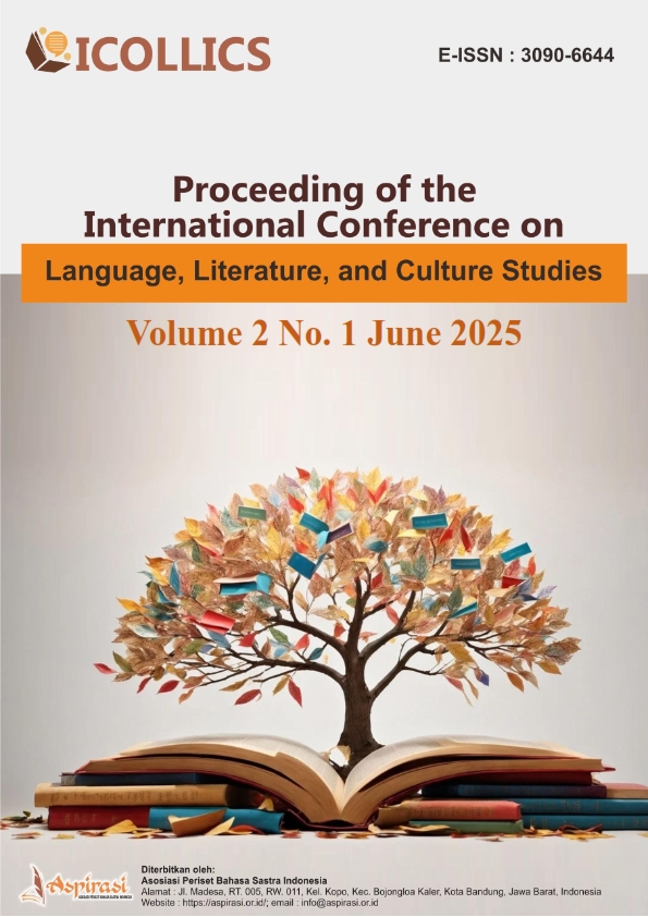 					View Vol. 2 No. 1 (2025): June :  Proceeding of the International Conference on Language, Literature, and Culture Studies
				